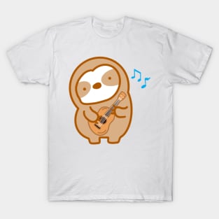 Cute Ukulele Sloth T-Shirt